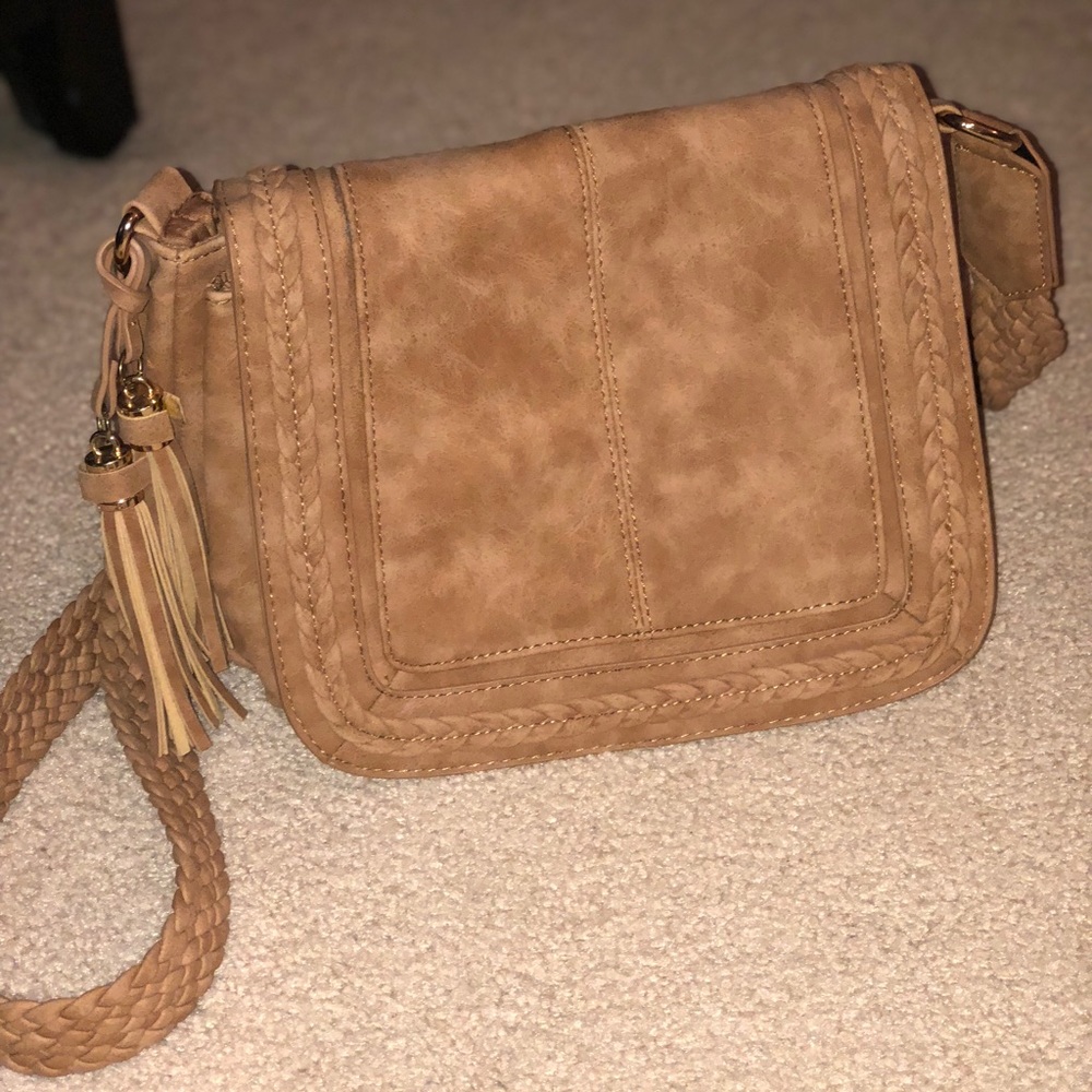 Tan suede crossbody!